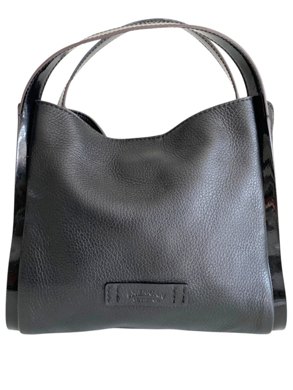 American Leather Co Auburn Black Handbag - Missing Crossbody Strap